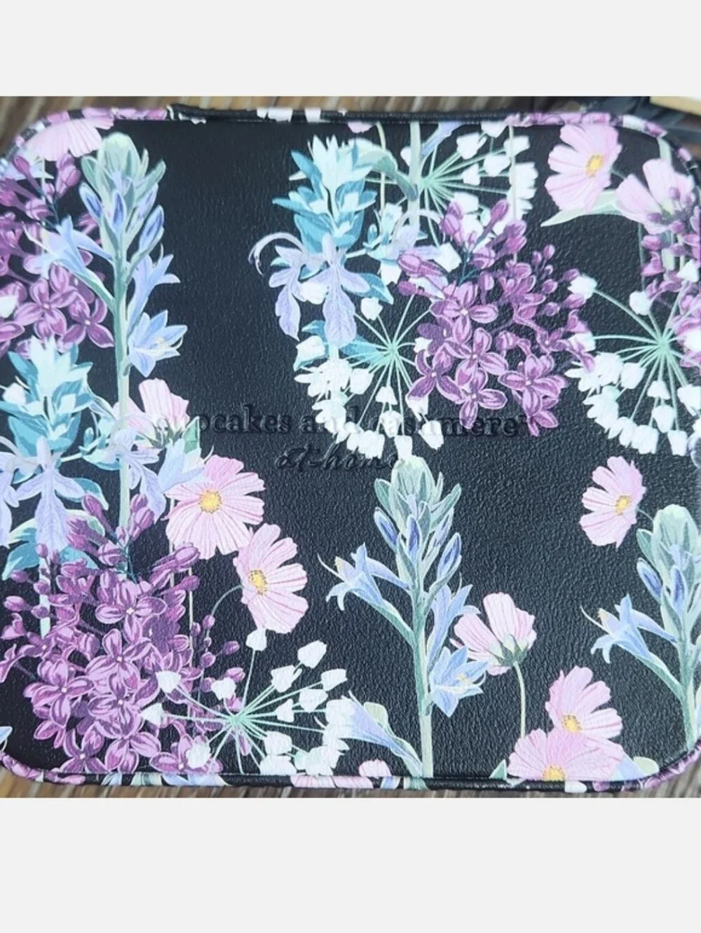NWT Cupcakes and Cashmere Floral Jewelry Box Pink Purple Green Blue White Black